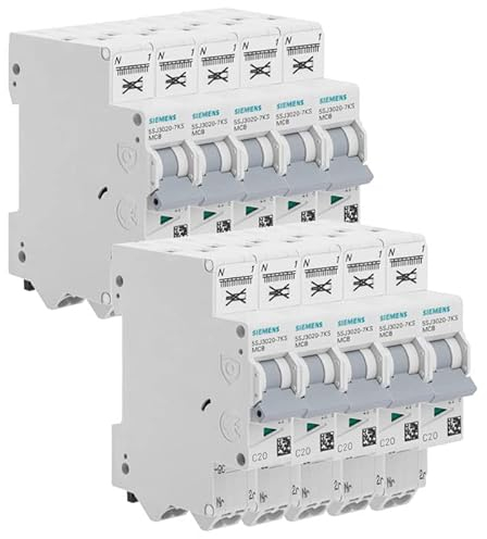 Lot de 10 disjoncteurs Auto P+N 20A