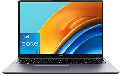HUAWEI MateBook D16 | 16 Fullview Display | Intel Core i5-12450H | 16GB RAM | 512GB SSD | Windows 11 | QWERTZ | Schlankes Metallgehäuse | Fingerabdrucksensor | Numpad | TÜV Rheinland Low Blue Light