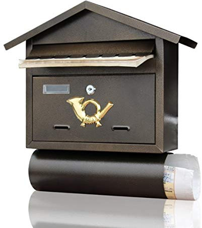 Cassetta della Posta da Parete, da Esterno Cassetta della Posta della Villa, Cassetta della Posta Impermeabile da Appendere alla Parete in Ferro battuto for Esterni