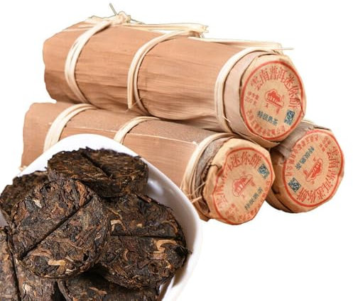 Mini gâteau Pu Er mûr 200g Yunnan Thé Puer classique Bon Thé Chinois