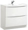 Eaton White Floor Standing Vanity Unit Includes Resin Basin Bathroom Furniture Storage Unit 900mm
