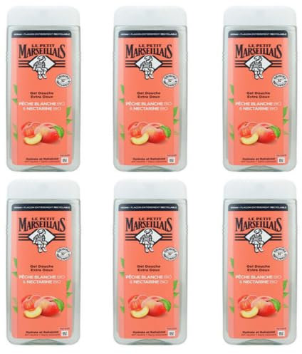 Le Petit Marseillais Shower Gel 2x400ml – White Peach and Nectarine (Pack of 2): LPM SHGL PEACH/NECT 400 FR