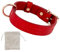 Chien Collier Cuir, Qualité Cuir Souple, Fait À La Main en Espagne, Petit Moyen Grand Chien. Rouge et Or Rose.