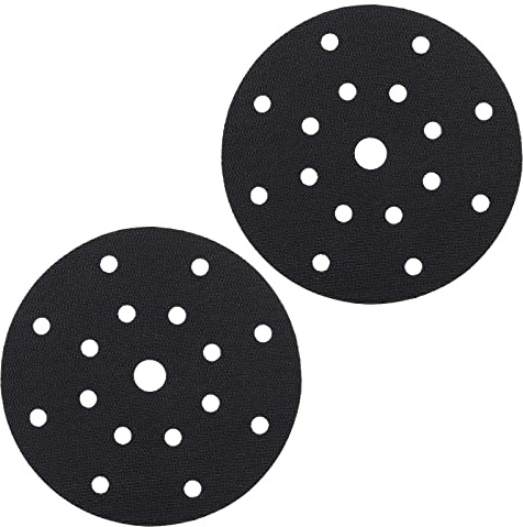 Be In Your Mind 2pcs 150mm 17 Trous Disque de Protection Adhésif pour Tampon d'interface Souple pour 150mm 17 trous Tampon de Ponçage Pneumatique et Électrique Auto-aspiration Polisseuse et Ponceuse
