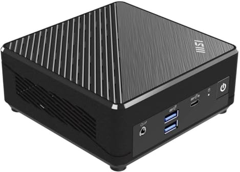 MSI Cubi N Ultrasmall PC, Intel Pentium N200, 4GB Memory, 128GB SSD, Dual Display, Windows 11 PRO Entry (ADL-005US), Black