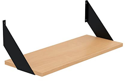 AKKE Hängeregal Flat Wandregal Kinderzimmer Küche Wohnzimmer Badezimmer Loft Büro Regale Wände Regalbrett für Wand-Deko Küchenregal Moderne Wandboard Bücherregal Wand Buche Bavaria 80x20cm