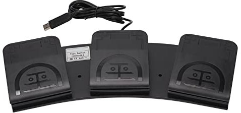 Zunate USB Triple Foot Pedal, Programma Interruttore a Tre Chiavi Personalizzato Computer Tastiera Mouse Gioco Azione Controller Midi Tastiera Programmabile