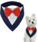 Kuoser Hundehalstuch,Halstuch Hund,Hundehalstuch Weihnachten,Hunde Halstücher,Hundefliege,Fliege für Hunde,Hundehalstuch Große Hunde,Hunde Smoking Bandana,Schwarz XS