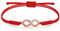JENDEAR SHINE Pulsera Infinito para Mujer, Pulsera Infinity de Cuerda Trenzada a Mano, Día de la Madre Día de San Valentín Regalos de Cumpleaños