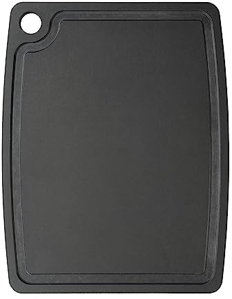 JADE Gourmet Professional - Tagliere in Fibra di Legno Laminato, 49 x 38 x 0.9 cm, con scanalatura raccogli liquidi e foro di appendimento, adatto a tutti i cibi (49x38cm)