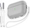 MHYALUDO Kompatibel mit Airpods Pro 2/1 Generation Hülle, Kompatibel mit Airpods Pro Hülle 2 Generation USB C Ladeanschluss, Transparente Weiche Hülle mit Lanyard Reinigungsstift, Schwarz