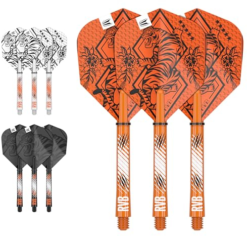 Target Darts Raymond Van Barneveld Ink Design No.6 Dartflüge & Mittel (48mm) Schäfte Vorbauten - 3er Pack