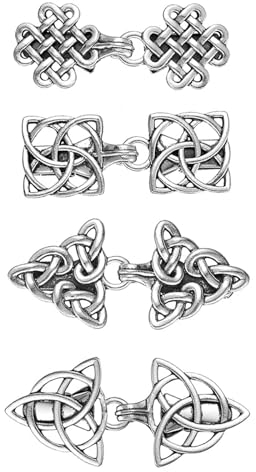 Mezrkuwr 4 Stück Schal Clips Pullover Klammern Vintage Kragen Klammern Umhang Verschluss Strickjacke Clips Retro Umhang Broschen und Silber Schal Nadeln für Hemd