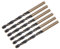 QUARKZMAN Lot de 6 Forets Hélicoïdaux de 4 mm (0,157) en Acier Rapide M2 Revêtus de Nitrure Noir et de Titane Doré Pour Acier Inoxydable, Alliage D'Aluminium et Métal