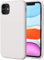 TAXXOE Silicone Case with iPhone 11 Case Soft Ultra Slim Protective Shockproof Liquid Silicone Phone Case,Anti-Scratch Microfiber Lining，6.1 inch-White