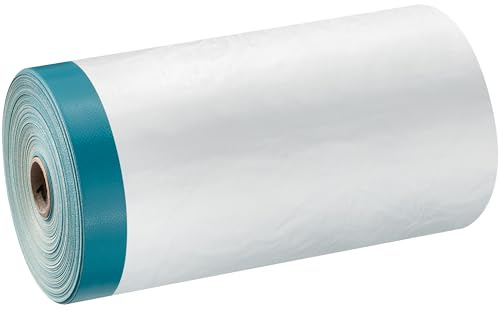 doitBau 72x Abdeckfolie mit Gewebe Klebeband 1800mm x 20m Masker Malerfolie transparent