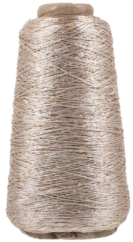 Operitacx 100 g filato dorato per artigianato cotone per uncinetto gomitoli glitter