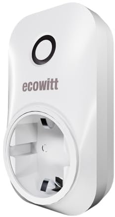 ECOWITT AC1100 WittSwitch Intelligenter Stecker, Smart Wifi Steckdose, Smart Home Wifi Stromzähler, Hub Gateway GW2000 Anfrage, Home Power Timer, Ecowitt APP Steuerung, Fernzugriff, Zubehör