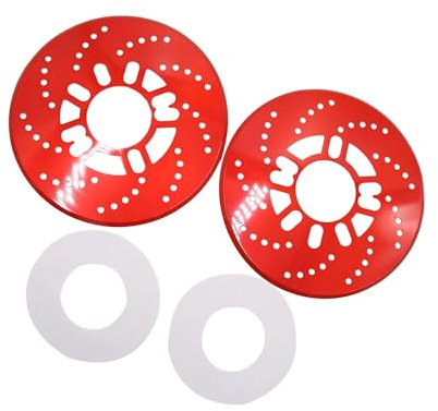 Motoforti Universal Car Disc Brake Racing Cover, Red, 1 Set