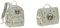 LÄSSIG Kinderrucksack mit Brustgurt Kindergartentasche Kindergartenrucksack 27 cm & Kinder Kulturtasche Waschbeutel Waschtasche Kulturbeutel zum Hängen, 20 cm/Mini Washbag Happy Prints Oliv