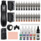 TATELF Complete Maschine Set Drahtloser mit 2 Stück Battery 20 Patronen Nadel 11 Tinte 100pcs Stift Abdeckungen Komplettes Zubehör für Anfänger und Künstler