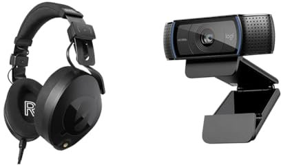 RØDE NTH-100 Professionelle Over-Ear-Kopfhörer & Logitech C920 HD PRO Webcam, Full-HD 1080p, 78° Sichtfeld, Autofokus
