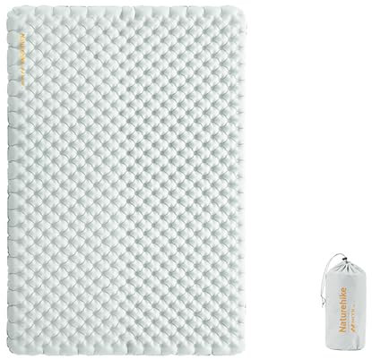 Naturehike Camping-Matratze, R-Wert 3,2/8,8 cm, für Erwachsene, zusammenklappbar, 0,4 kg, leichtes Wandern, Angeln, Reisen, SGS-Zertifiziert (R3.2-Grey, 200 * 132cm)