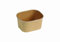 DeinPack Lot de 50 saladiers à emporter, carrés, marron, 500 ml, 12,5 x 10,5 x 6,4 cm, recyclables, en carton kraft, boîte à déjeuner