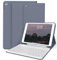 ZKTUYU Keyboard Case for iPad 9th/8th/7th Generation 10.2 inch 2021/2020/2019 with Pencil Holder, Stand Folio Detachable Wireless Bluetooth Keyboard Cover, Soft TPU Back Smart Case, Purple