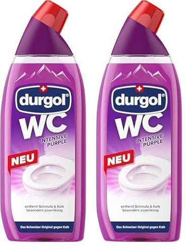 durgol WC Reiniger Intensive Purple mit frischem Duft - Reinigt, schützt und pflegt die Toilette - Toilettenreiniger Urinstein & Kalk - Klo-Reiniger flüssig - Urinsteinentferner & Kalkentferner 750ml