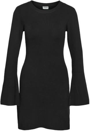 NOISY MAY NMTIFFANY L/S Knit Dress FWD NOOS Frauen Kurzes Kleid schwarz