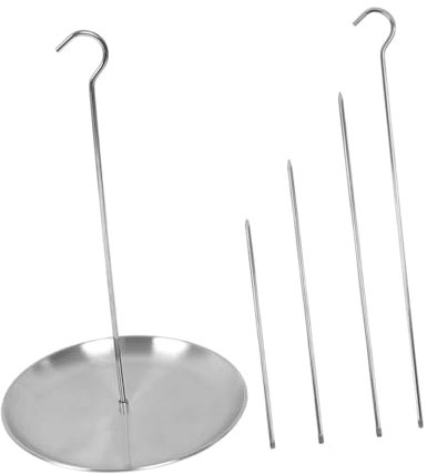 Colcolo Kit de Soporte para freidora de Pavo, Rejilla para Pollo, brocheta Vertical portátil para y Percha, Soporte para Pavo para Picnic, Fiesta