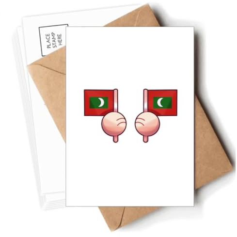 Postkarten mit Malediven-Flagge, Umschläge, blanko, Notizkarten, Versand
