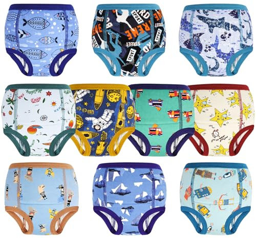 MOEMOE BABY Töpfchen Trainingshose 10 Stück Baby Trainingshosen Töpfchen Unterwäsche Kinder für Jungen 5 Jahre