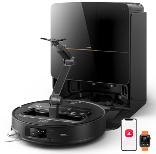 roborock Saros Z70 Robot Vacuum and Mop, OmniGrip Mechanical Arm, AI-Powered, 22,000Pa, 3.14'' Ultra Slim, FlexiArm Riser Technology, AdaptiLift Chassis, Obstacle Avoidance, Multifunctional Dock 4.0