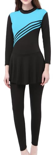 NaLatia Muslimische Muslimische Badeanzug Damen 2-teilige muslimische Bademode Full Cover Hijab Burkini Modest Badeanzug Islamisch Arabisch Schwimmkostüm Damen