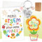 DPKOW Idée Cadeau Maternelle ATSEM Merci Carte avec Enveloppe Porte-Clé ATSEM Plaque Acrylique Cadeau ATSEM d'École Fin d'Année Goodies Décoration, Merci pour Cette Année Gadget