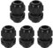 sourcing map 5Pcs G 3/8 Nylon Cable Glands, Waterproof Cord Grip Connector, Adjustable 4-8mm Wire Grommet Protectors with Gaskets and Locknut for Junction Box, Black