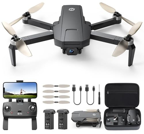Holy Stone HS720S GPS Drohne mit Kamera 4K für Erwachsene,3000M Große Reichweite 5G Bildübertragung, 42 Min. Lange Flugzeit, Follow-Me, Auto Rückkehr, unter 249g faltbar Drohnen für Anfänger