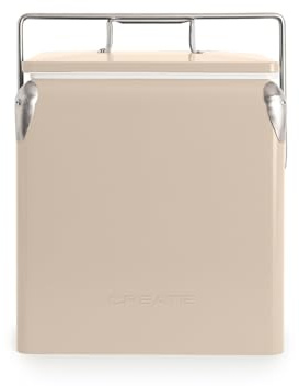 CREATE/Cooler Retro/Nevera portátil 13L térmica/con abridor de Botellas, Aislamiento eficiente, Peso máximo 15Kg, ligéra y fácil de Transportar