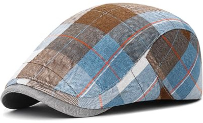 LJCZKA Schiebermütze Herren Verstellbar Retro Newsboy Cap für Jagd Fahren | Vintage Baskenmütze Flatcap Herren