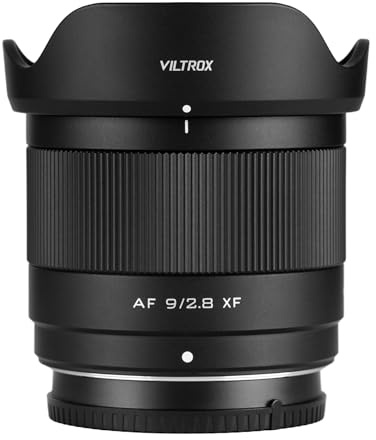VILTROX 9mm F2.8 XF Obiettivo per Fuji, AF 9mm f/2.8 Grandangolare, Autofocus APS-C XF Compatibile con Fotocamere Fujifilm X-Mount X-A7, X-E4, X-H1, X-Pro3, X-S10, X-T2, X-T3, X-T4, X-T30, X-H2