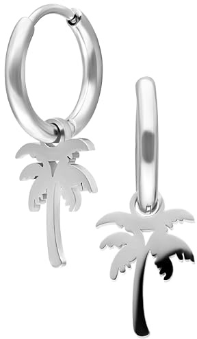 Wildcat Ohrringe - Mini Palm Hoops Pair - Silber - Chirurgenstahl 316L - wasserfest, langlebig, hautverträglich, Silber