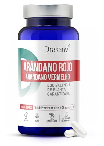 Arandano Rojo Cistitis | Cranberry 30 Cápsulas Veganas | Drasanvi | Arándano Rojo Americano, Cistitus Nox Forte, Cistitis Alivio Inmediato | Comprimidos Fáciles de Tomar
