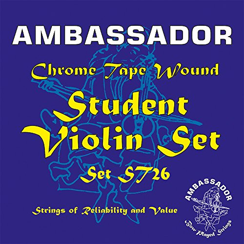 Ambassador ST26 Chrome Tape Wound 4/4 Student Violin String Set