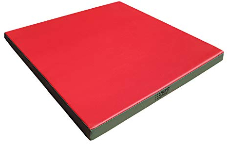 NiroSport Turnmatte 100 x 100 x 8 cm Rot/Grün RG 25 Weichbodenmatte Matte Gymnastikmatte Fitnessmatte Sportmatte Trainingsmatte Bodenmatte Schutzmatte Übungsmatte wasserdicht