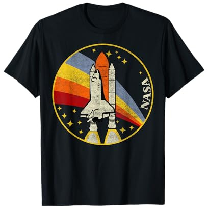 NASA Shuttle Launch Into Rainbow Premium Graphic T-Shirt T-Shirt