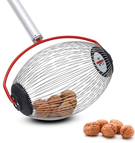 Schildeng Fruchtsammler Apfelsammler - Originaler Haselnuss-Sammler mit einziehbarem Aluminiumlegierungsausleger, einrollbarer Kleiner Universalsammler für Walnüsse, Pflaumen, Kastanien, Golfbälle