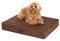 JAMAXX Premium Hundekissen - Orthopädisch Memory Schaumstoff-Flocken, Waschbar Abnehmbarer Bezug Wasserabweisend - Hundebett mit Canvas Stoffbezug PDB1017 (S) Vintage-braun