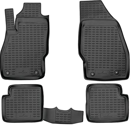 WALSER XTR Gummi Fussmatten Auto für Opel Corsa E 2014-2019, 100% passgenaue Auto Fußmatten, robuste Universal Fußmatte Auto, Gummimatten Auto, Auto Fussmatten Gummi, Auto Gummimatten